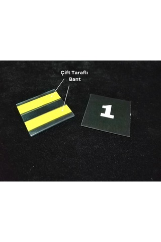 Şeffaf Etiket Yapışkanlı İsimlik Etiketlik Ve 1-40 Siyah Numaralar Peçetelik