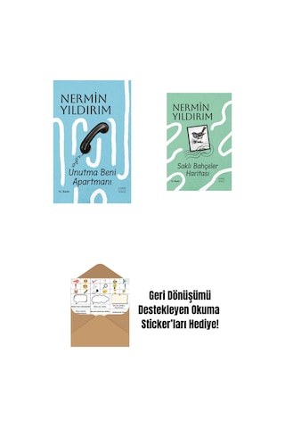 Unutma Beni Apartmanı Ciltli + Saklı Bahçeler Haritası Ciltli + Okuma Sticker'ları