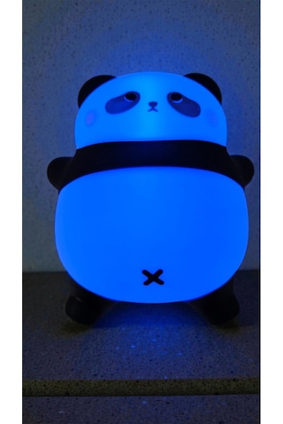 Panda Dekoratif Dokunmatik Masa Gece Lambası Boyut:14cm Çok Renkli