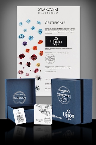 Union Swarovski Zirconia Kadın Pırlanta Montür Gümüş Kolye (550095343)