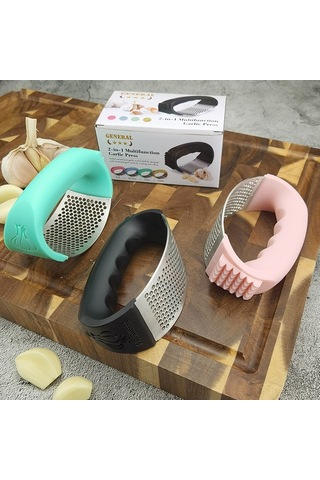 Monyee Ev İçi Çinko Sıkma Aleti - Paslanmaz Çelik Materyal, Kolay Kullanım, Kompakt Tasarım, Sıkma Ve Soyma İşlevi Siyah, Pp Poşetli Siyah