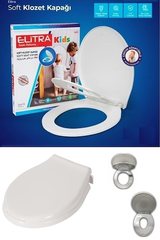 Elitra Elitra Kids Soft Çocuk Adaptörlü Ve Yetişkin Yavaş Kapanan Klozet Kapağı Diğer