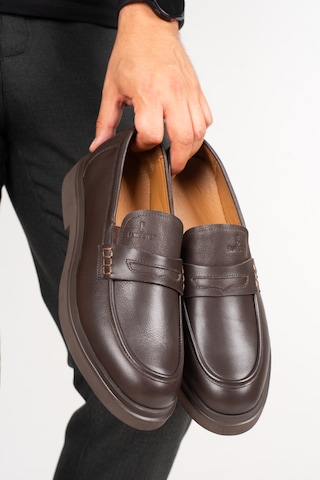 Fame Step Hakiki Deri Erkek Loafer Mokasen Klasik Ayakkabı Comfort Prato Kahverengi