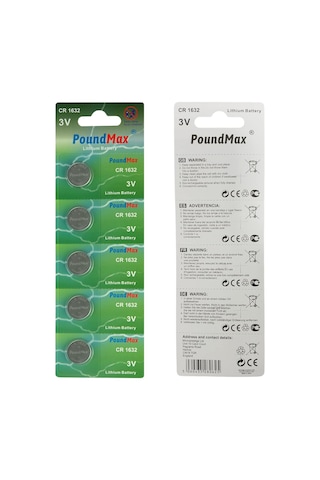 Poundmax 10 X 1632 Cr1632 Dl1632 3v Lityum Madeni Para Pilleri