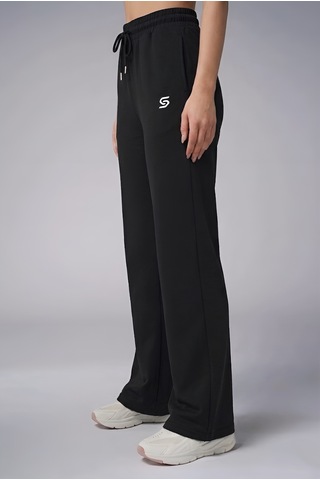 Sapeur Kadın Soft Touch Comfort Fit Bol Paça Spor & Günlük Pantolon Siyah