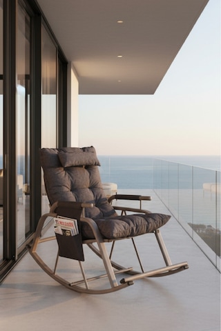 Metatek Sallanan Sandalye, Minderli Baba Koltuğu, Metal Tv Koltuğu, Dinlenme Koltuğu, Emzirme Koltuğu Antrasit