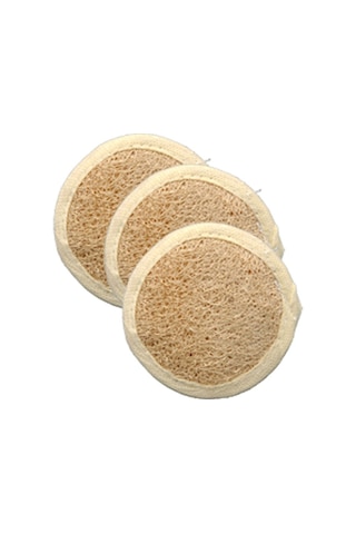 3 Adet Doğal Kabak Lifi Oval Yüz Kesesi Peeling Süngeri
