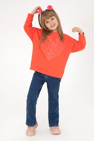 U.S. Polo Assn. Kız Çocuk Nar Çiçeği Bisiklet Yaka Sweatshirt 50296378-VR239
