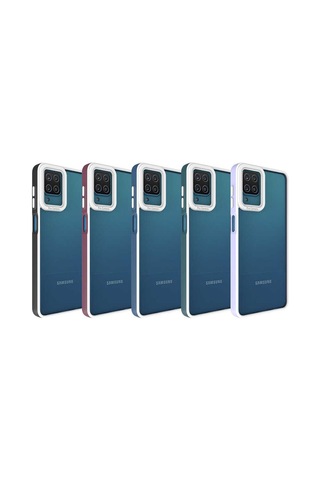 Zore Galaxy Uyumlu A12 Kılıf Msra Mima Kapak - Siyah Siyah