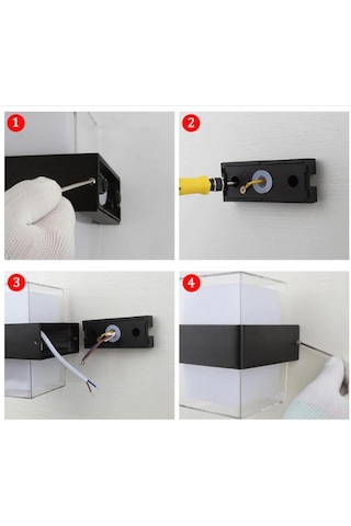 Cata Prizma Bora Led Aplik 10W Gün Işığı 3200K İç Mekan ve Dış Me Diğer