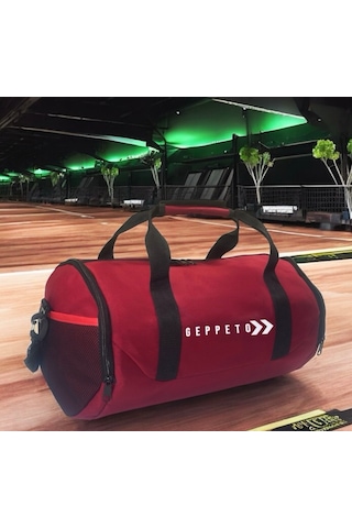 My Geppeto Bag Unisex Fitness Silindir Spor Çantası Bordo