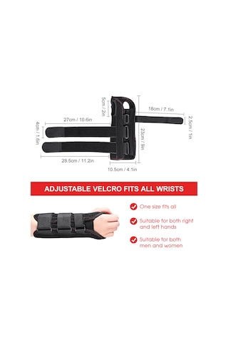 Xindoker El Bileği Tutan Kalkan: Yara, Kırık Ve Çarpık İçin Alüminyum Levha Ve Konforlu Kumaş, 23x10.5cm, 1 Adet