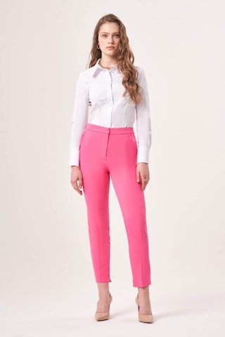 Mizalle Basic Klasik Fuşya Pantolon Fuşya