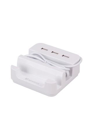 Tenwın 3'ü 1 Arada Usb Şarj İstasyonu Yuvası Çoklu Cihaz Usb Şarj Cihazı Cep Telefonu Tutucu Ev Ofis Kullanımı İçin