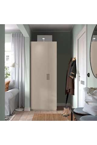 Ikea Gri Sağlam Kapaklı Gardırop 75x60x201 Cm