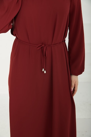 Armine Trend Kolları Lastikli Astarlı Elbise Bordo 25yt927 Bordo