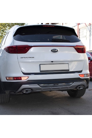 Kia Sportage Arka Tampon Eşiği Tampon Üstü Plastik Koruma Mat Siyah 2016 2018 Arası