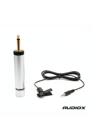 Audıox Yaka Mikrofonu 6.3 Mm Jak Girişli Klipsli Lavalier Mikrofon Mikser/amfi/karaoke Uyumlu Çantalı Set