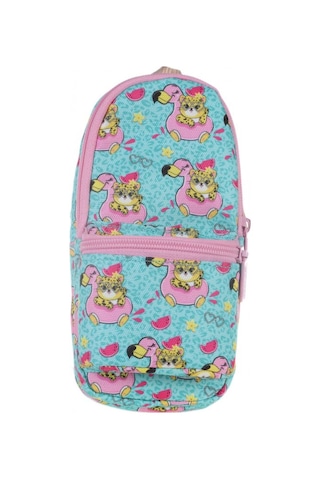 Kaukko Nature Junior Bag Aslan ve Flamingo Kalem Çantası - Kız Ço