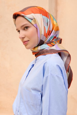 Belli Twill İpek Eşarp 4108-81 Çok Renkli
