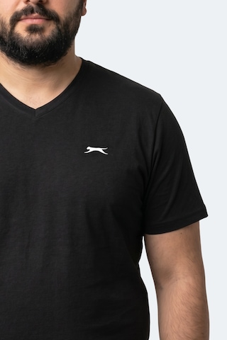Slazenger Rıvaldo Jmb Erkek Büyük Beden Siyah Tişört
