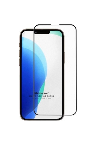 Apple iPhone Uyumlu 13 Mini Seramik Matte Flexible Ekran Koruyucu Siyah