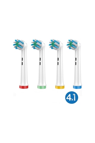 X Cross - Çapraz Açılı Kusursuz Temizlik Oral B Şarjlı Diş Fırçası Yedek Başlığı - 4'lü Yedek Başlık