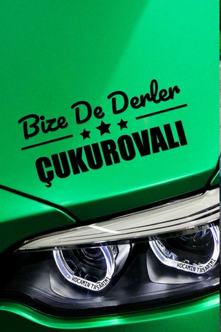 Adana Çukurova Dekoratif Araç Yazısı Adana Bize De Derler Çukurovalı 40x15 Cm Dekoratif Yazı 40 CM - Siyah
