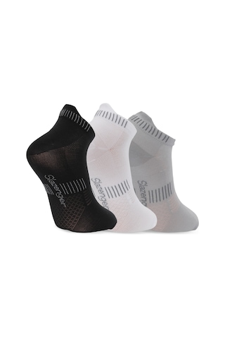 Slazenger Jagger 3 Lü Erkek Siyah / Beyaz Çorap Siyah / Beyaz
