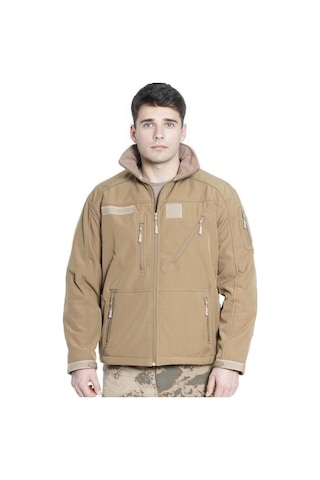 Terrien Premium Dağcı Kıyafeti Spor Giyim Hobi Giysisi Çapraz Cepli Askeri Tactical Softshell Polar Mont Çok Renkli