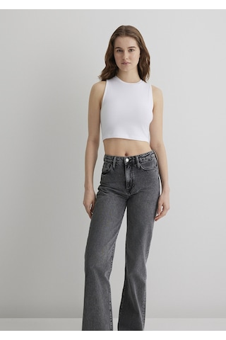 Mavi - Beyaz Crop Top 1610786-620 Beyaz