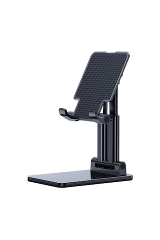 Kosona T7 Siyah Çift Çubuklu Masaüstü Telefon Tutucu - Katlanabilir Yüksekliği Açı Ayarı, Dürtüye Dayanıklı, Tüm Akıllı Telefon Ve Tabletler İçin Siyah