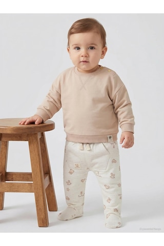 Pierre Cardin Retro Toyz Empirme Patikli 1-9 Ay Tek Alt Bebe - Ekru