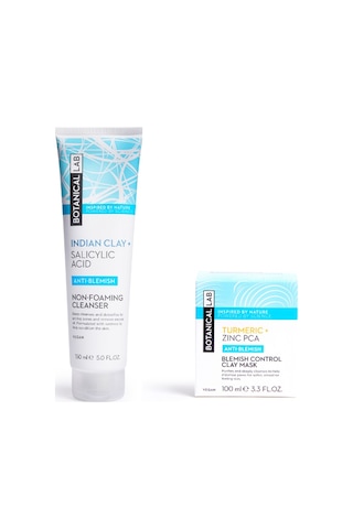 Botanical Lab Hint Kili ve Salisilik Asit Köpürmeyen Yüz Yıkama Jeli 150 ML + Zerdeçal Leke Kontrolü Kil Maskesi 100 ML