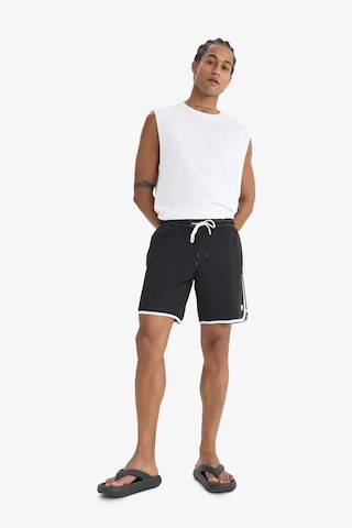 Defacto Defactofit Regular Fit Esnek Dokulu Kısa Boy Deniz Şortu D9631ax25hsbk81 Siyah