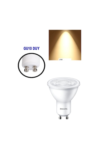Philips 4,7W - 50W GU10 Led Ampul Sarı Işık (10 ADET)