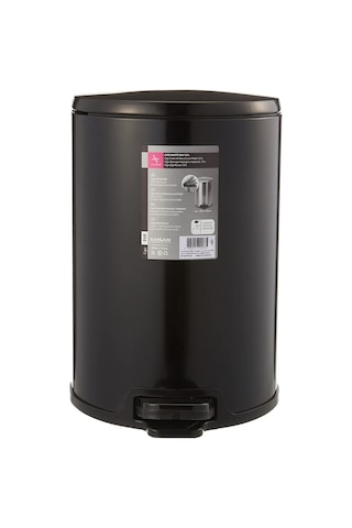 Primanova M-E49-06-06 Cigo Pedallı 12 Litre Siyah Çöp Kovası Siyah