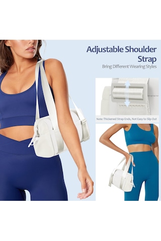 Springsun Beyaz Nylon Spor Antreman Çantası - Çok Amaçlı El/omuz Çantası, Su Geçirmez Iç Çanta, Geniş Depolama Alanı Ve Çoklu Cepli Tasarım Beyaz