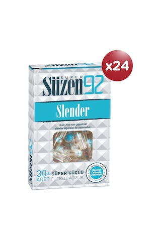 Süzen92 Sigara Ağızlığı Filtresi Slender 30x24 Bundle