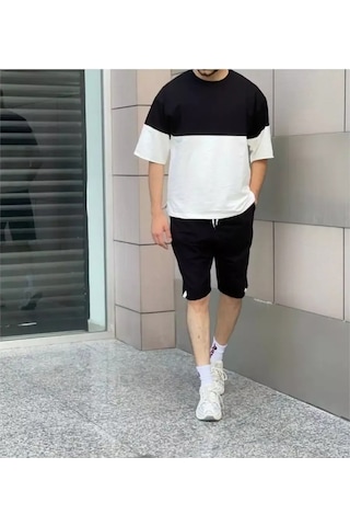 Krishtafovich Erkek Yazlık Ev Eşofman Takımı Tişört Ve Şort İle 209140318 Siyah