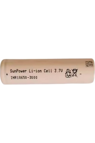 Sunpower Li-ion 18650 3.7v 3000 Mah Şarjlı Pil
