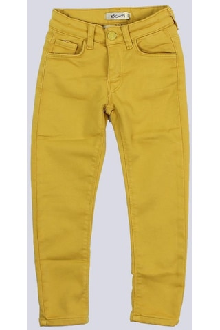 Escabel Kız Çocuk Slim Fit Örme Pantolon Sarı
