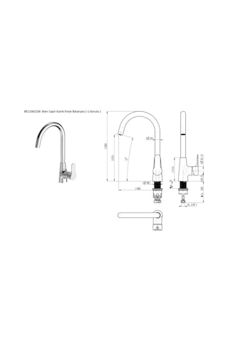Bien Capri Konik Eviye Bataryası U Borulu Krom