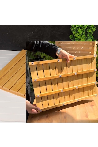 Bambu Büyük Boy Banyo Matı Banyo Paspası 40x60 Krem