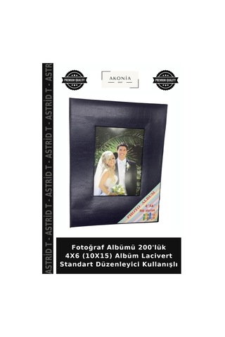 Fotoğraf Albümü 200'lük 4x6 10x15 Albüm Lacivert Standart Düzenleyici Kullanışlı