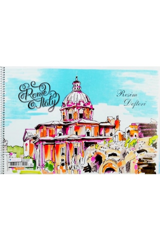 Sim 25x35 Spiralli Karton Kapak 15 Yaprak Resim Defteri