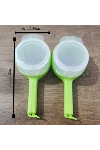 Willowhaven 2 Adet Yeşil Döküm Ağzı Klipsli Gıda Saklama Kilitleri Fasulye Tahıl Yulaf