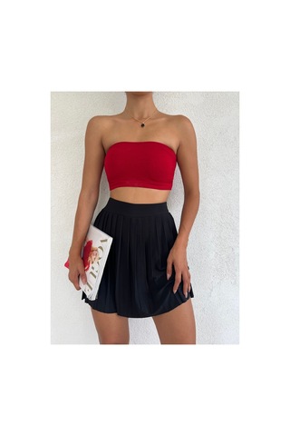 Winmoda34 Kadın Tenis Eteği Içten Taytlı Siyah
