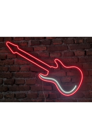 Gitar Neon Ledli Duvar Aydınlatması