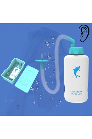 Youtek Mavi Ev Kullanıma Uygun Toplum İçin Kulak Mumu Temizleyici, Basma Kontrollü Sulama Sistemi Seti Mavi